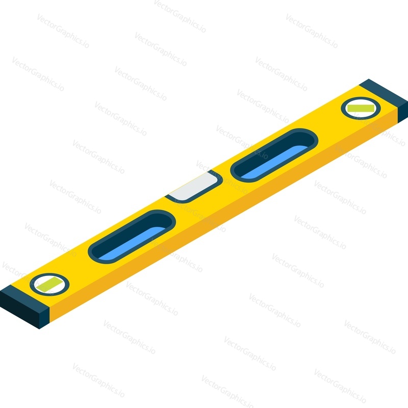Level tool vector icon isolated on white background. Construction measure balance instrument. Carpenter, engineer and builder instrument