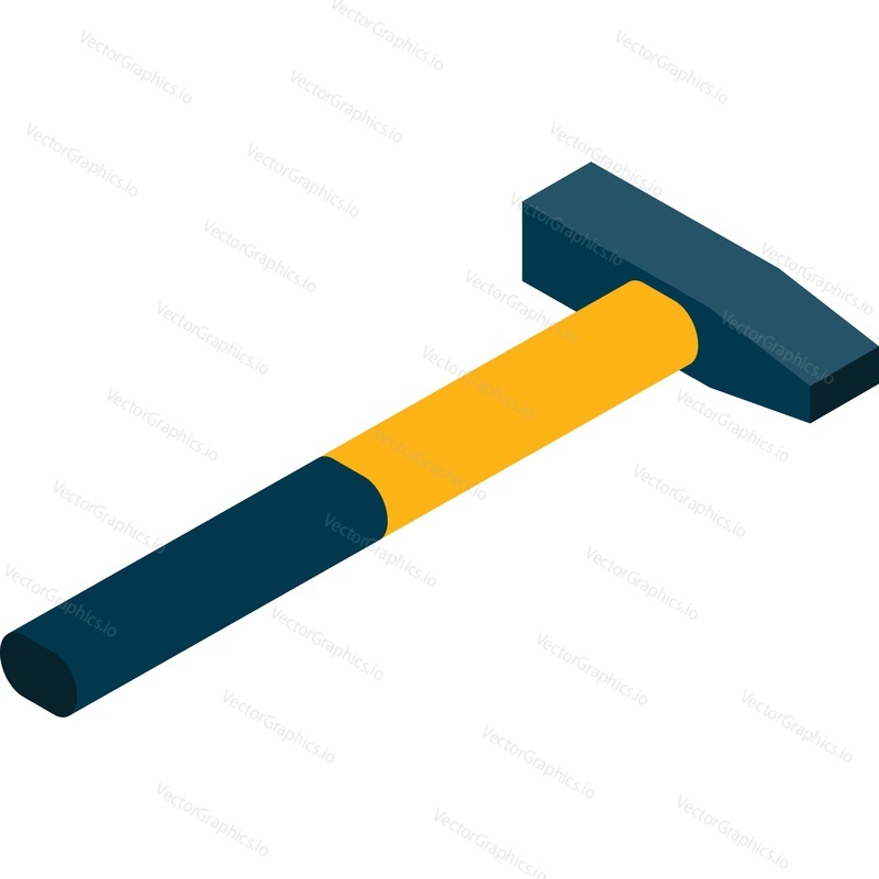 Hammer vector icon. Construction carpentry tool. Carpenter symbol. Build and repair mallet