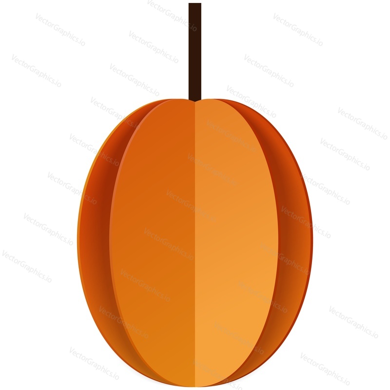 Apricot fruit vector illustration. Ripe nectarine flat icon. Whole sweet organic food isolated on white background