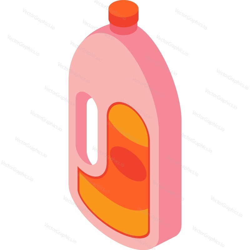 Detergent washer vector icon. Cleaner fluid bottle for laundry. Soap packaging design isolated on white background