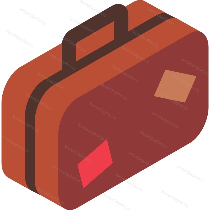 Travel suitcase icon. Bag luggage vector. Baggage case for journey vacation isolated on white background