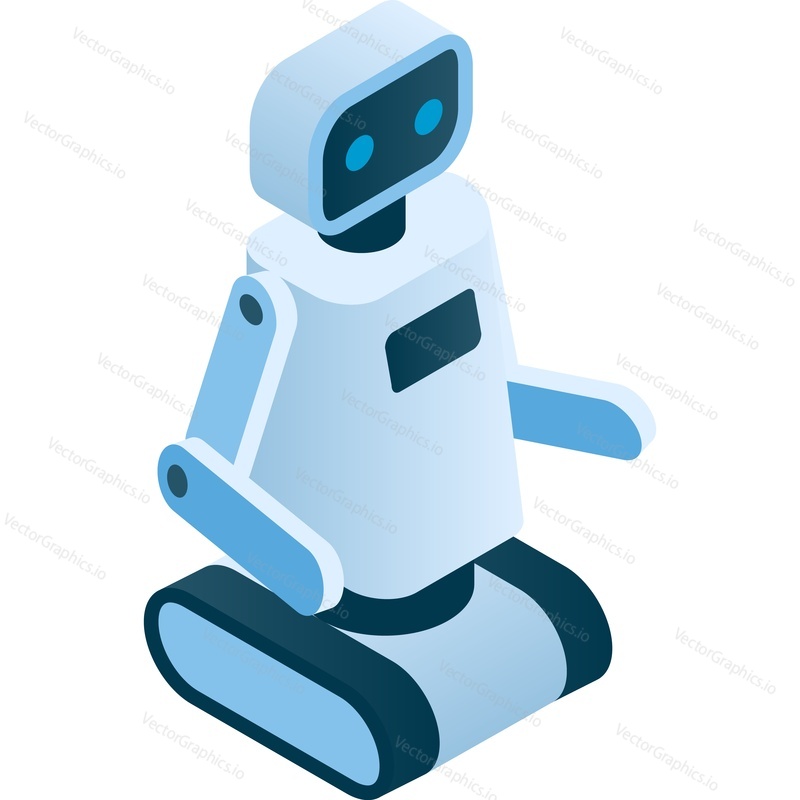 Robot icon. Vector bot ai assistant design isolated on white background. Virtual artificial support, personal robotic machine